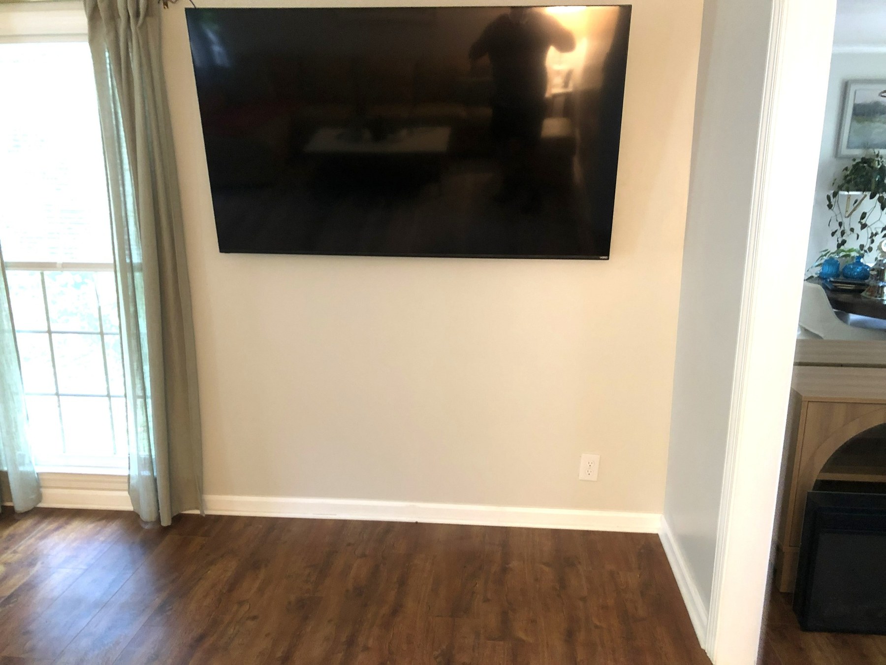 Crescent fireplace before