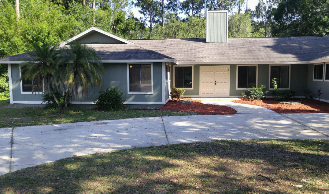 Pine Needles front entry before